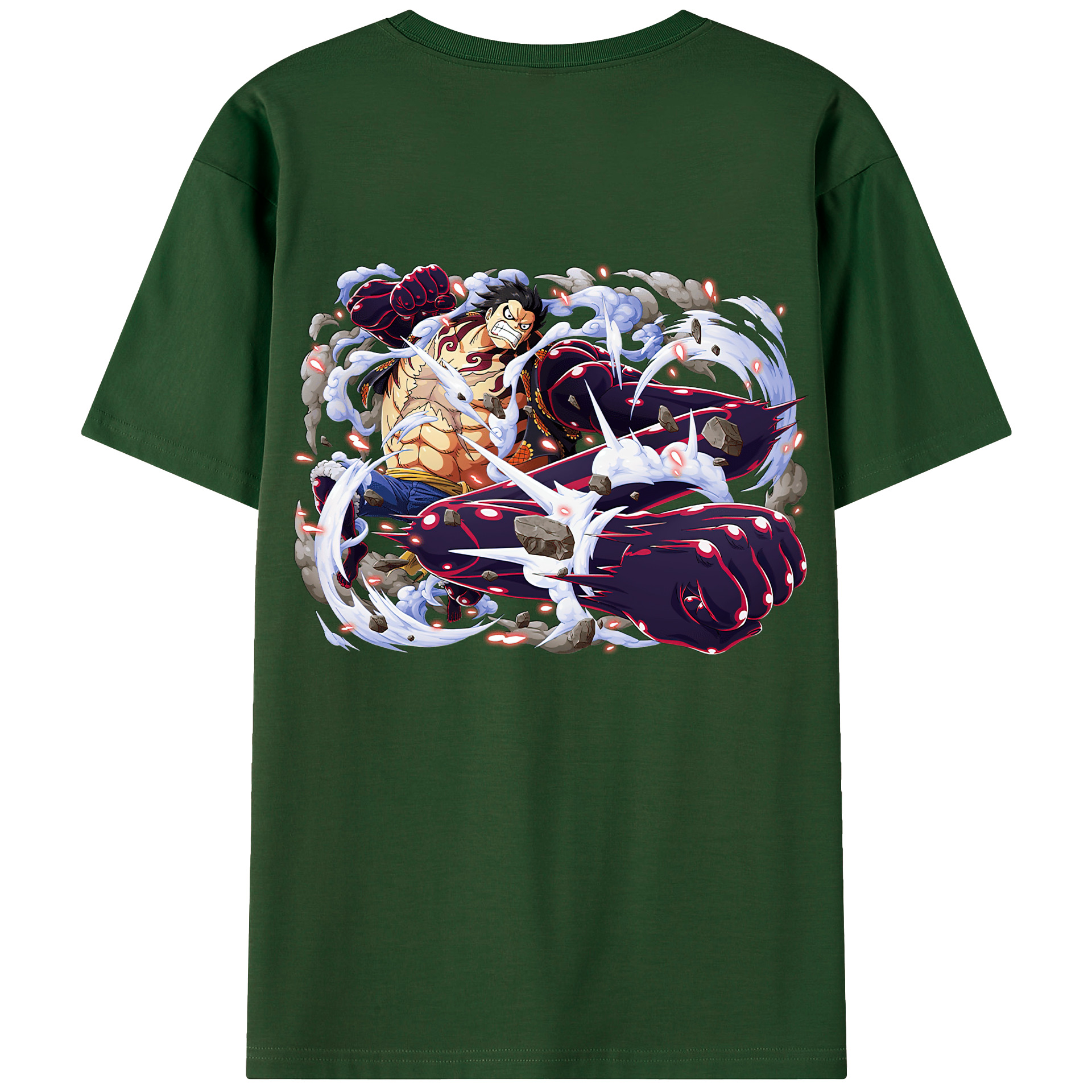 ワンピース モンキー・D・ルフィ ONE PIECE Monkey D. Luffy 綿100％半袖Tシャツ（背面プリント）